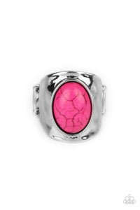 Elemental Essence- Pink and Silver Ring- Paparazzi Accessories