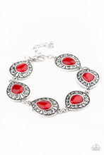 Load image into Gallery viewer, Enchantingly Ever After- Red and Silver Bracelet- Paparazzi Accessories