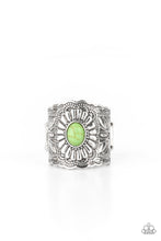 Load image into Gallery viewer, Exquisitely Ornamental- Green and Silver Ring- Paparazzi Accessories
