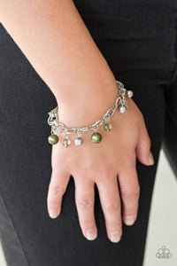 Fancy Fascination- Green and Silver Bracelet- Paparazzi Accessories