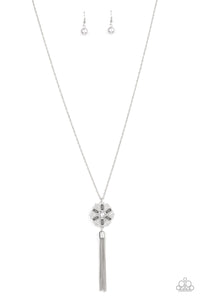 Fine Florals- Silver Necklace- Paparazzi Accessories