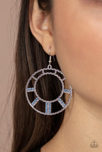 Load image into Gallery viewer, Fleek Fortress- Blue and Silver Earrings- Paparazzi Accessories