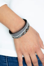 Load image into Gallery viewer, Flirtatiously Feline- Silver and White Bracelet- Paparazzi Accessories