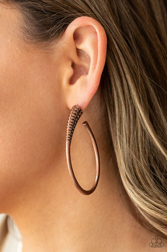 Fully Loaded- Copper Earrings- Paparazzi Accessories