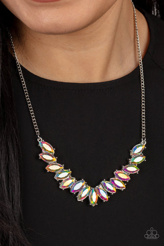 Galaxy Game-Changer- Multicolored Silver Necklace- Paparazzi Accessories