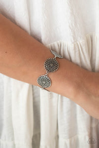 Garden Gate Glamour- Silver Bracelet- Paparazzi Accessories