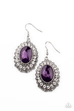 Load image into Gallery viewer, Glacial Gardens- Purple and Silver Earrings- Paparazzi Accessories