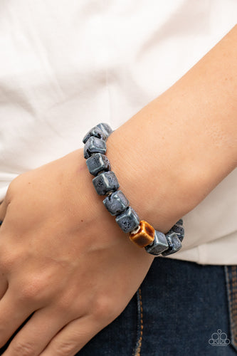 Glaze Craze- Blue and Brown Bracelet- Paparazzi Accessories
