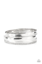 Load image into Gallery viewer, Gliding Gleam- Silver Bracelets- Paparazzi Accessories