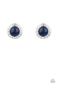 Glowing Dazzle- Blue and Silver Earrings- Paparazzi Accessories