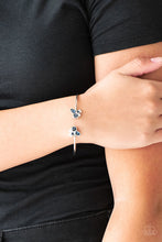 Load image into Gallery viewer, Going For Glitter- Blue and Silver Bracelet- Paparazzi Accessories