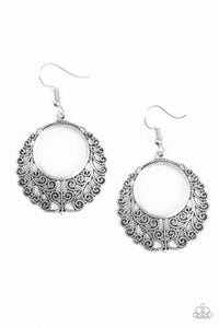 Grapevine Glamorous- Silver Earrings- Paparazzi Accessories
