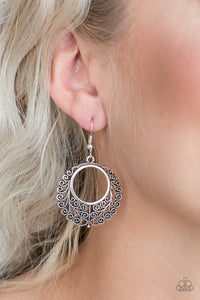 Grapevine Glamorous- Silver Earrings- Paparazzi Accessories