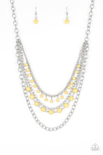 Load image into Gallery viewer, Ground Forces- Yellow and Silver Necklace- Paparazzi Accessories
