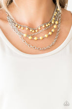 Load image into Gallery viewer, Ground Forces- Yellow and Silver Necklace- Paparazzi Accessories