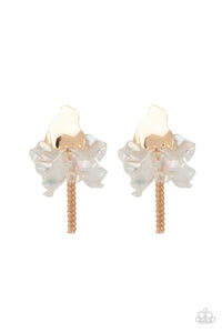 Harmonically Holographic- Gold Earrings- Paparazzi Accessories