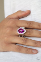 Load image into Gallery viewer, Hollywood Heirloom- Pink and Silver Ring- Paparazzi Accessories