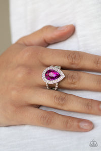 Hollywood Heirloom- Pink and Silver Ring- Paparazzi Accessories