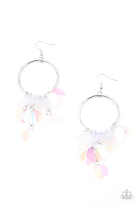 Holographic Hype- Multicolored Silver Earrings- Paparazzi Accessories