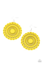 Load image into Gallery viewer, Island Sun- Yellow and Silver Earrings- Paparazzi Accessories