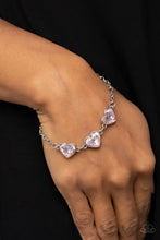 Load image into Gallery viewer, Little Heartbreaker- Pink and Silver Bracelet- Paparazzi Accessories