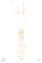 Load image into Gallery viewer, Macrame Majesty- White Necklace- Paparazzi Accessories