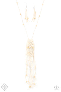 Macrame Majesty- White Necklace- Paparazzi Accessories