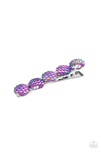Mesmerizingly Mermaid- Purple and Silver Hair Clip- Paparazzi Accessories