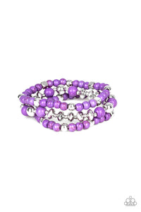 Mountain Artist- Purple and Silver Bracelets- Paparazzi Accessories