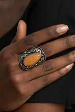 Load image into Gallery viewer, Mystical Mambo- Orange and Silver Ring- Paparazzi Accessories