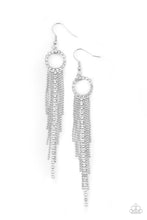 Load image into Gallery viewer, Pass The Glitter- White and Silver Earrings- Paparazzi Accessories