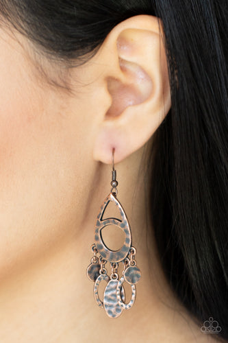 PLAINS Jane- Copper Earrings- Paparazzi Accessories