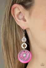 Load image into Gallery viewer, Royal Marina- Pink and Silver Earrings- Paparazzi Accessories