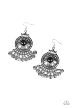 Load image into Gallery viewer, Rural Rhythm- Black and Silver Earrings- Paparazzi Accessories