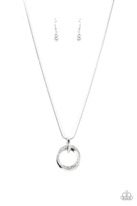 Sphere Influence- White and Silver Necklace- Paparazzi Accessories