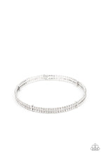 Load image into Gallery viewer, Standout Opulence- White and Silver Bracelet- Paparazzi Accessories