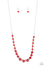 Load image into Gallery viewer, Stratosphere Sparkle- Red and Silver Necklace- Paparazzi Accessories