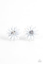 Load image into Gallery viewer, Sunshiny DAIS-y- White and Silver Earrings- Paparazzi Accessories