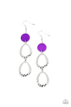 Load image into Gallery viewer, Surfside Shimmer- Purple and Silver Earrings- Paparazzi Accessories