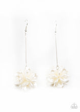 Load image into Gallery viewer, Swing Big- White and Silver Earrings- Paparazzi Accessories