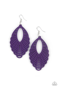 Tahiti Tankini- Purple and Silver Earrings- Paparazzi Accessories