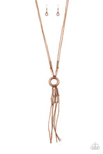 Load image into Gallery viewer, Tasseled Trinket- Copper Necklace- Paparazzi Accessories