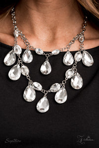 The Sarah- White and Silver Necklace- Paparazzi Accessories