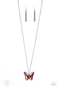 The Social Butterfly Effect- Multicolored Gunmetal Necklace- Paparazzi Accessories