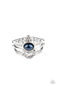 Timeless Tiaras- Blue and Silver Ring- Paparazzi Accessories