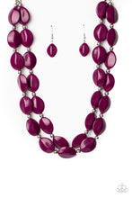 Load image into Gallery viewer, Two-Story Stunner- Purple and Silver Necklace- Paparazzi Accessories