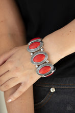 Load image into Gallery viewer, Until The Cows Come HOMESTEAD- Red and Silver Bracelet- Paparazzi Accessories