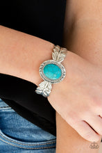 Load image into Gallery viewer, Western Wings- Blue and Silver Bracelet- Paparazzi Accessories