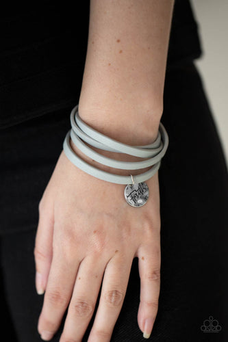 Wonderfully Worded- Silver Bracelet- Paparazzi Accessories