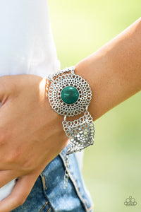 Avant Vanguard- Green and Silver Bracelet- Paparazzi Accessories